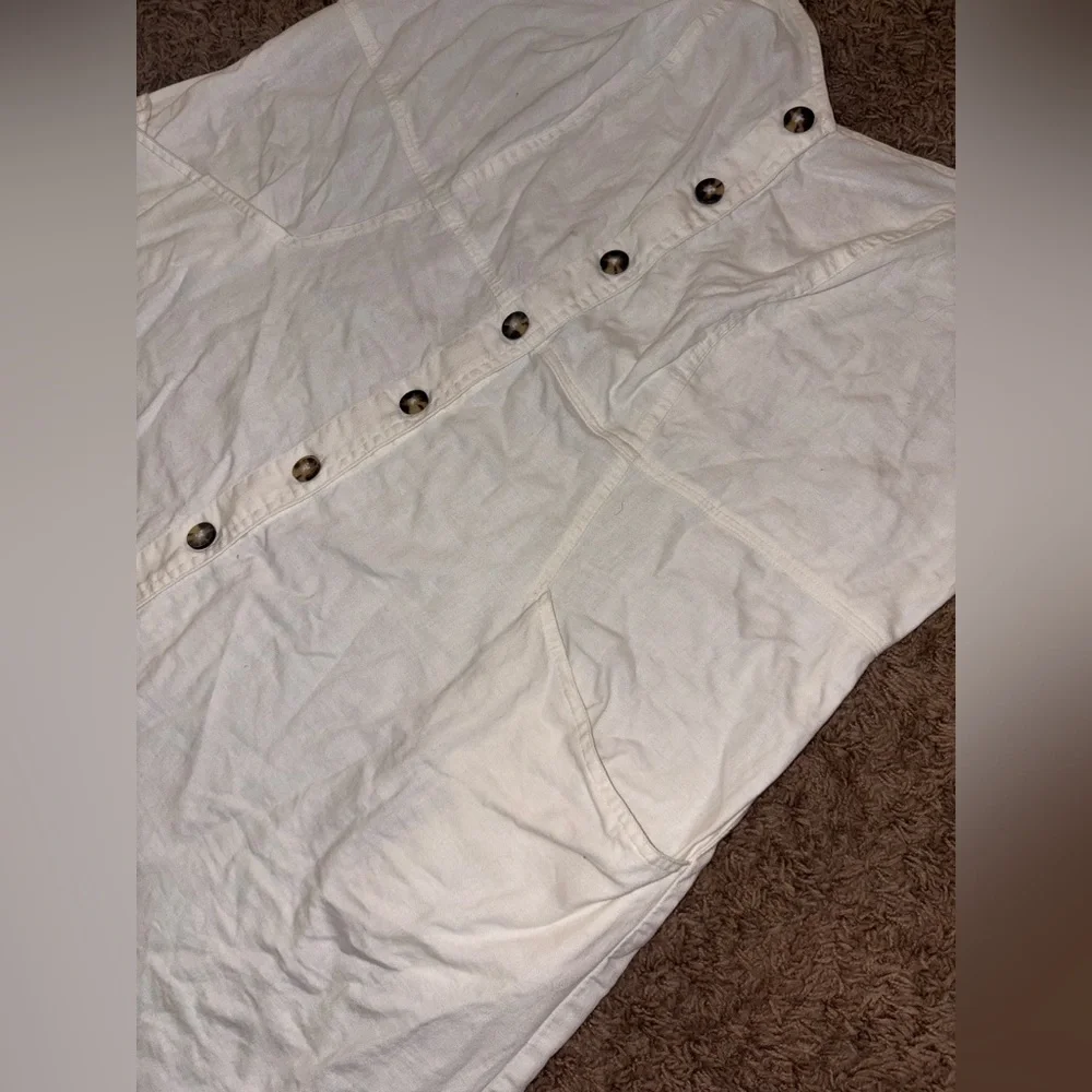 Madwell Linen-Cotton Puff-Sleeve Mini Dress size 16W - Picture 5 of 8